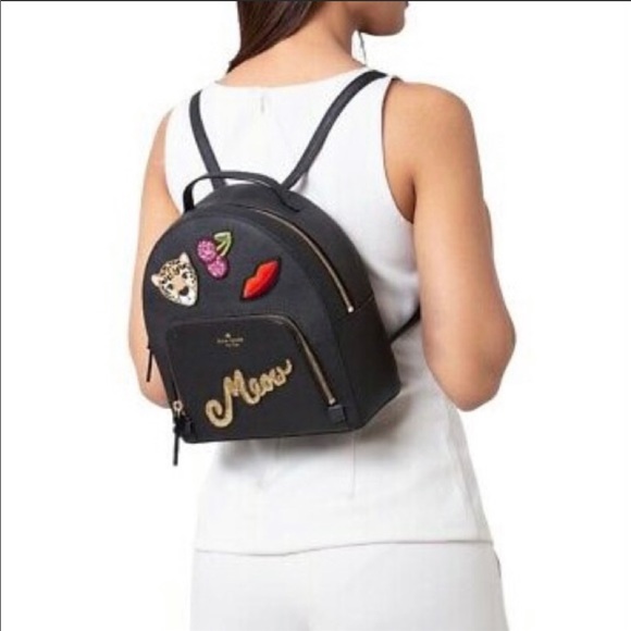 Kate Spade Black “Run Wild” Tomi Backpack Purse - Picture 10 of 13